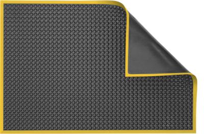 Antistatic Anti-Fatigue Floor Mat with 2,5 cm Yellow Bevel | AB Classic | Anthracite | 90 x 150 cm